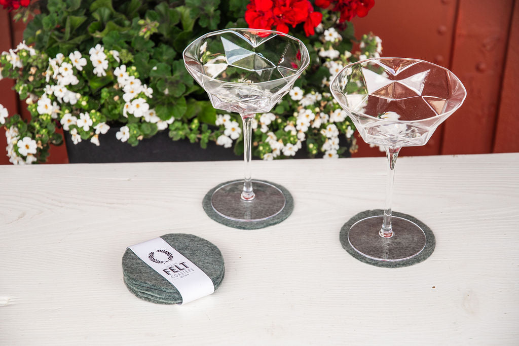 Viski- Faceted Martini Glasses- Set of 2