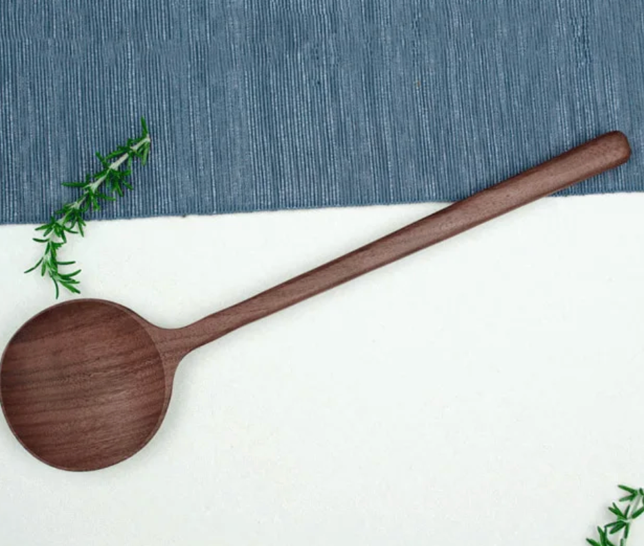 12-inch walnut round spoon