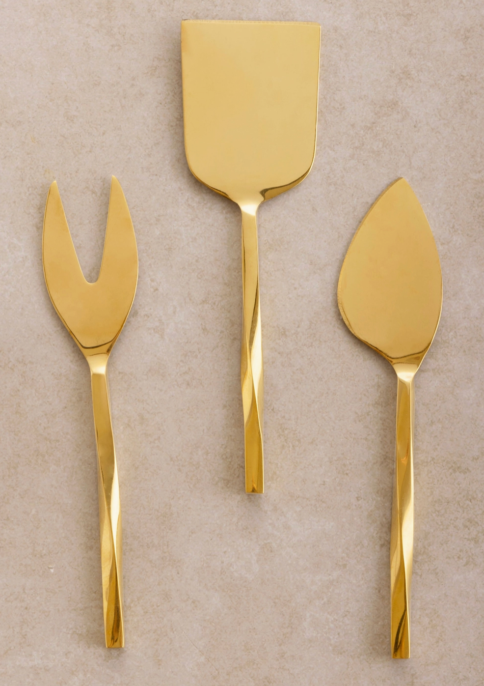 Cheese Serving Set- Gold