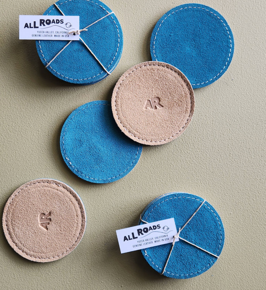 Suede Coasters- Set of 4