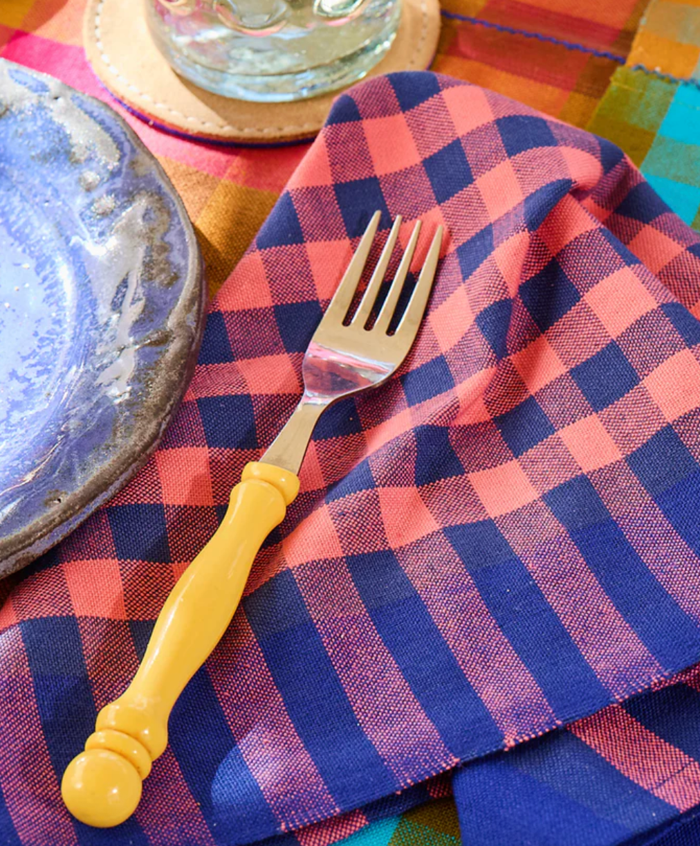 Multi-check napkins- Set of 2