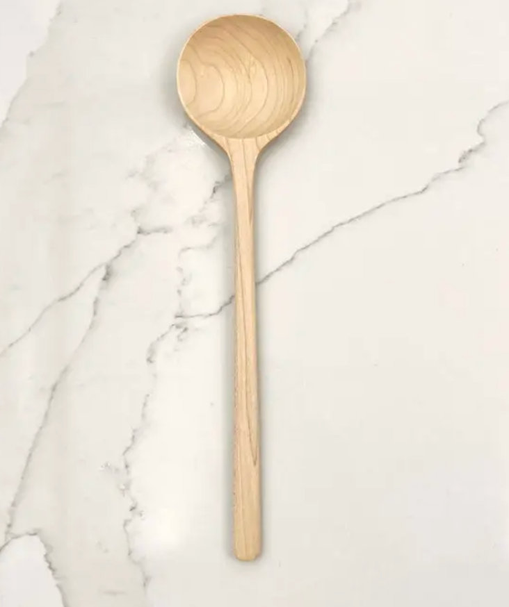 12" Maple Round Spoon
