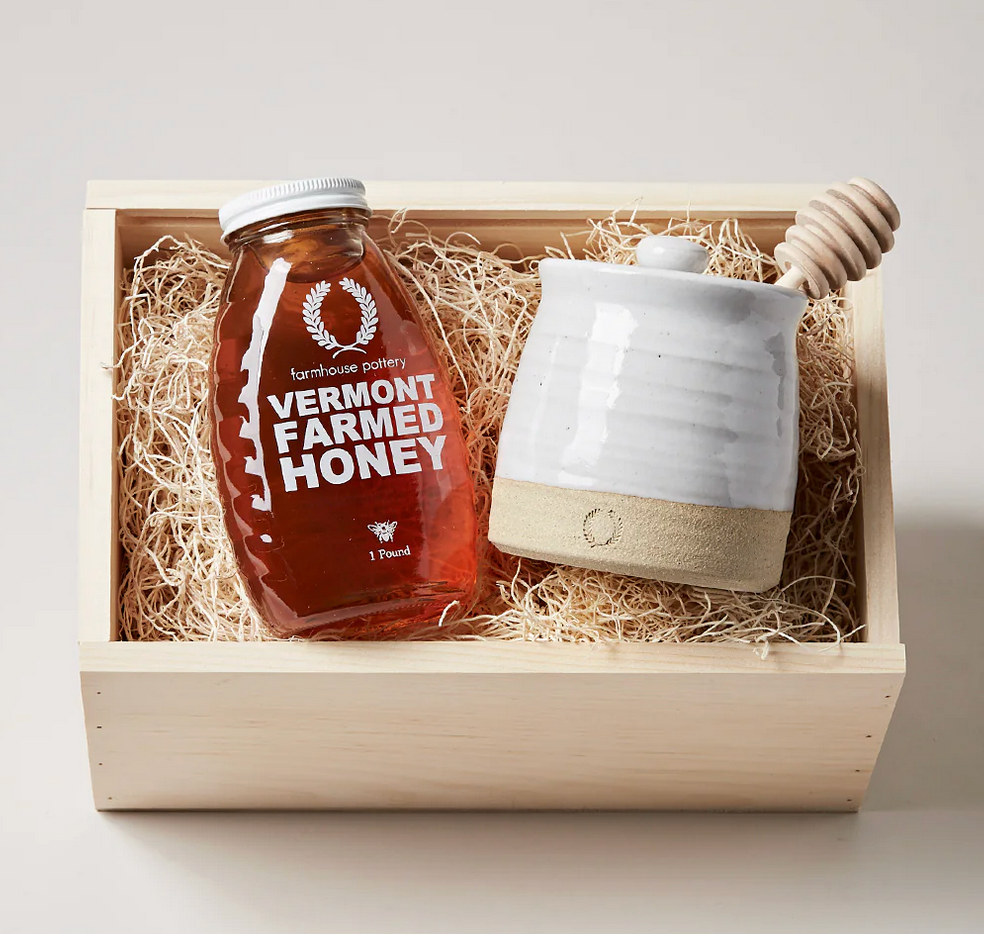 Beehive Honey Pot Gift Set
