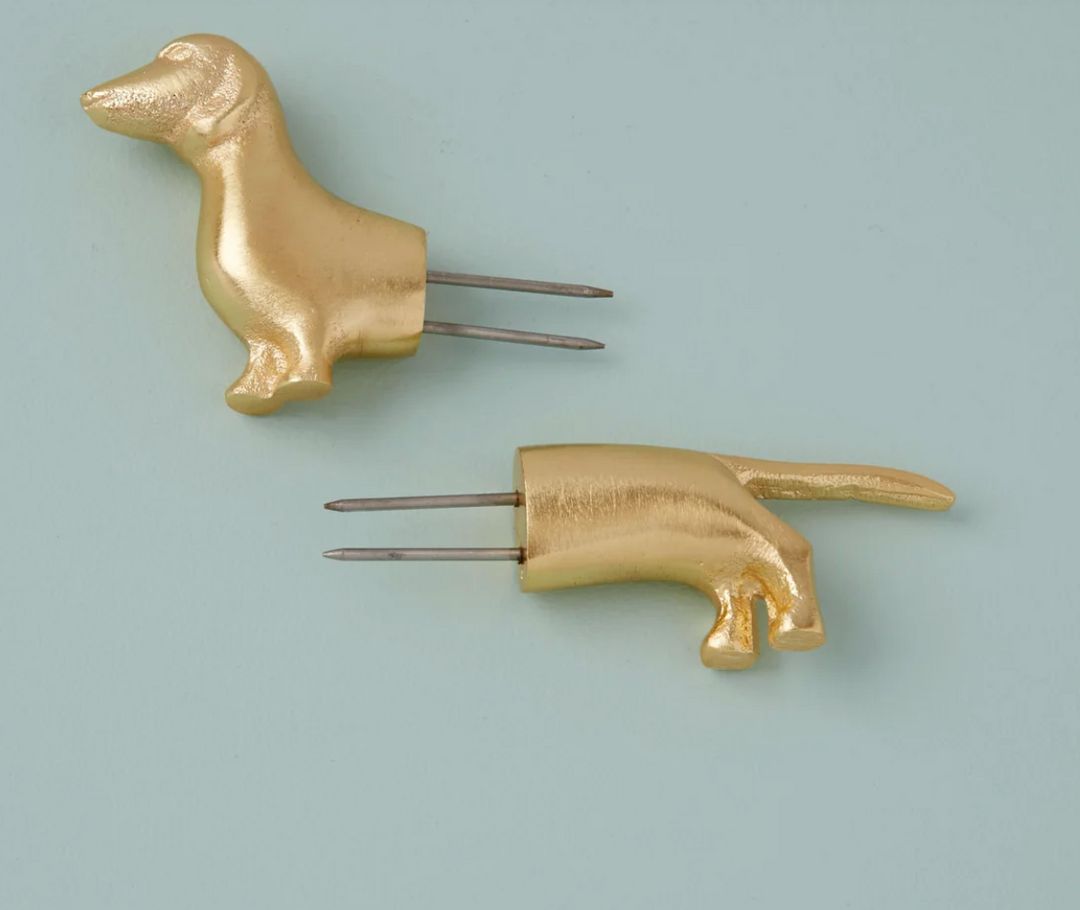 Gold 'Corn Dog' Holders