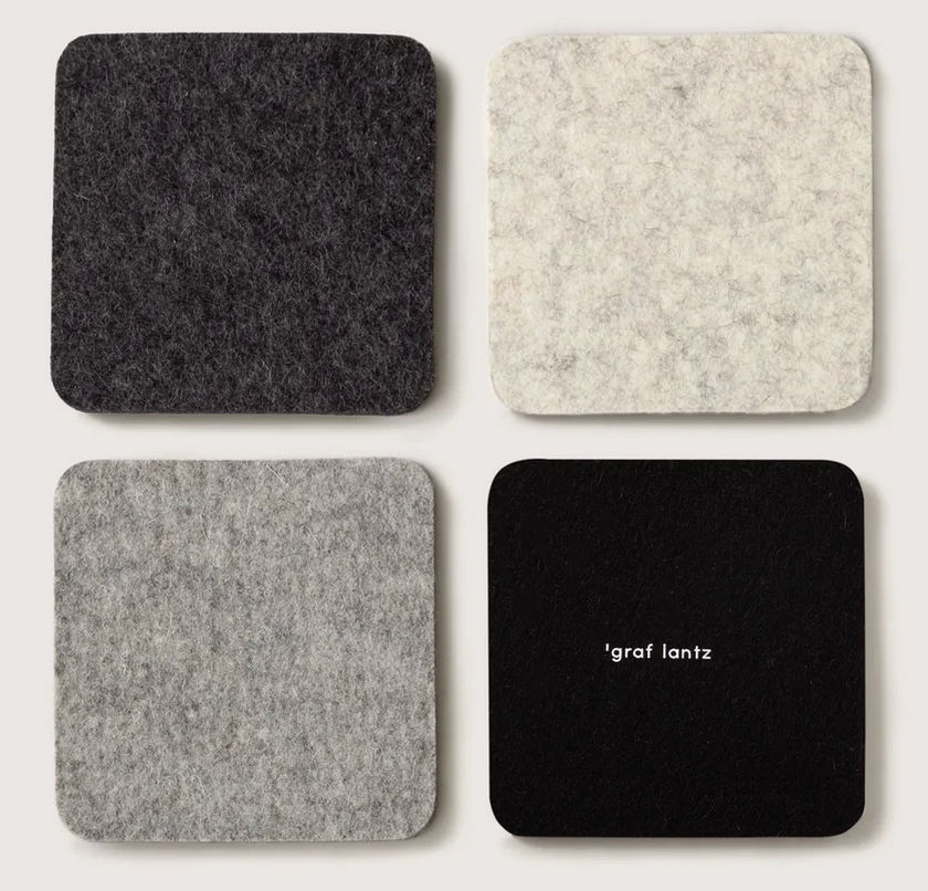 Bierfilzl Merino Coasters, 4-pack