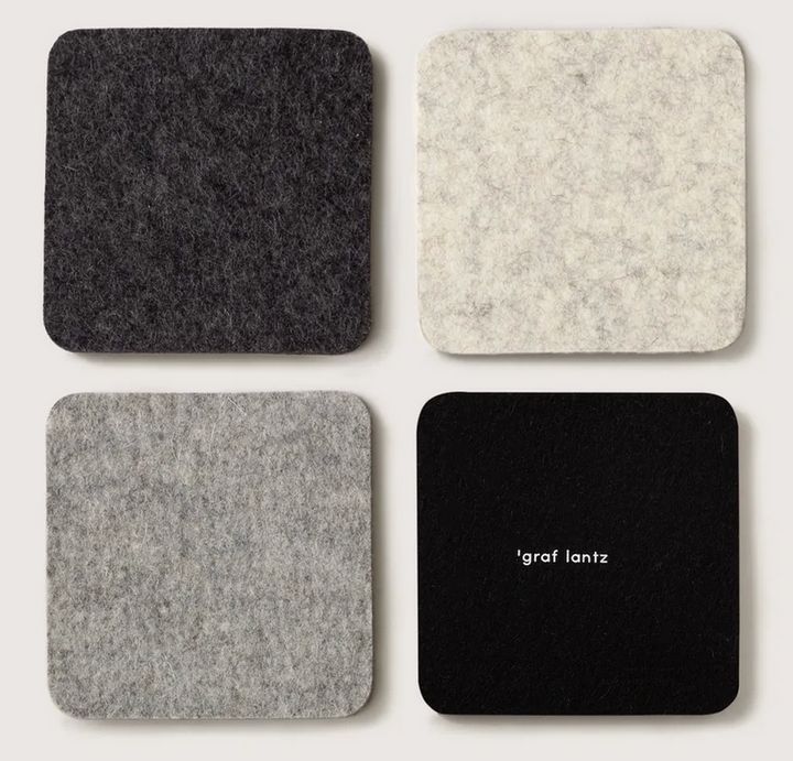 Bierfilzl Merino Coasters, 4-pack