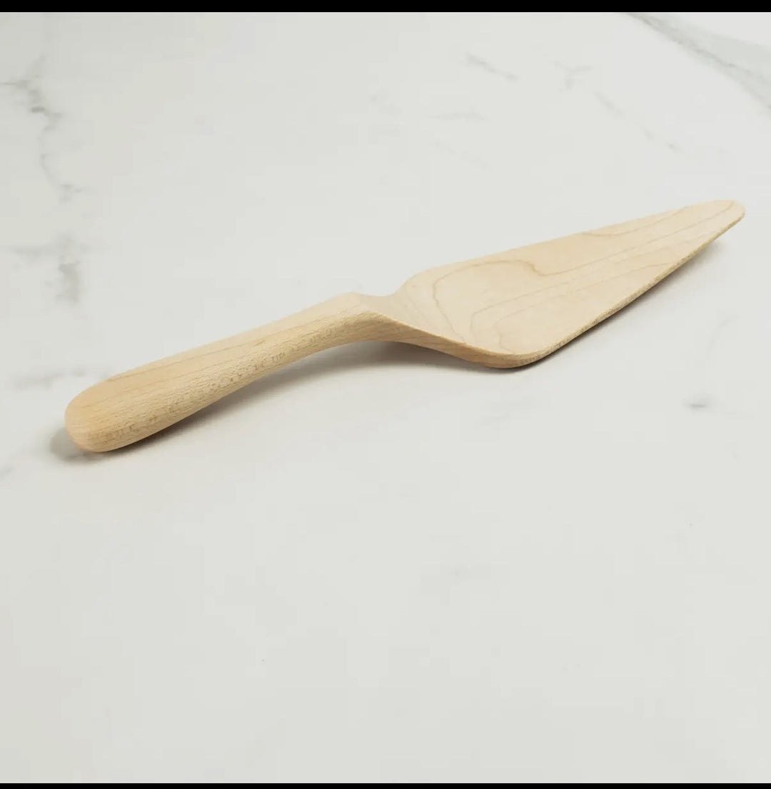 10" maple wood pie & cake server